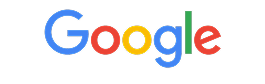 Google logo on black background